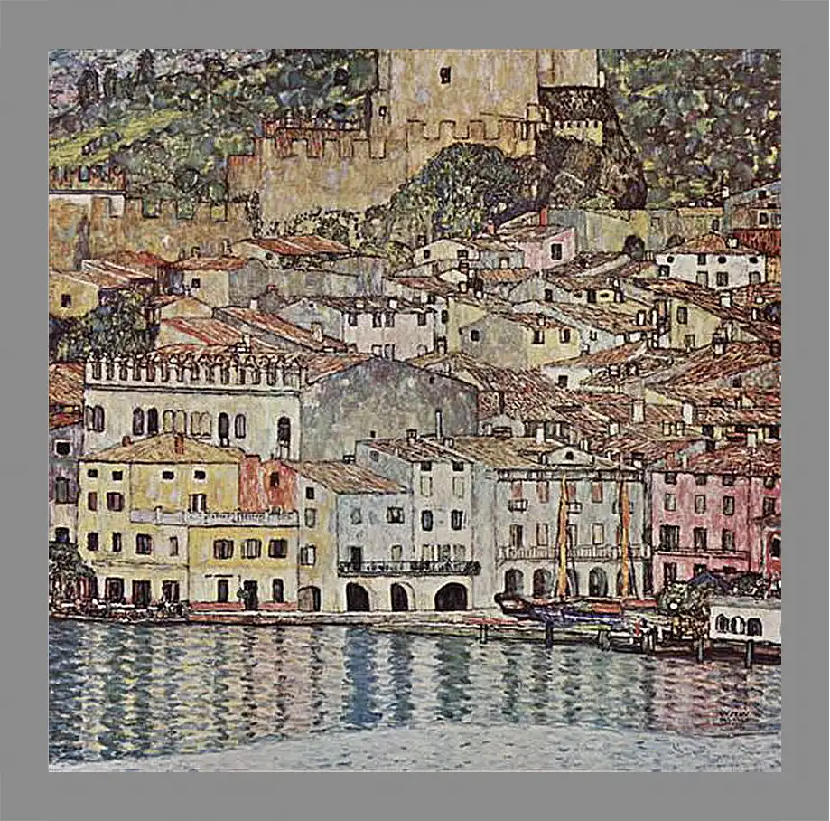 Картина в раме - Malcesine am Gardasee. Густав Климт