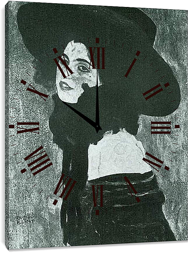 Часы картина - Madchenbildnis (Backfisch). Густав Климт
