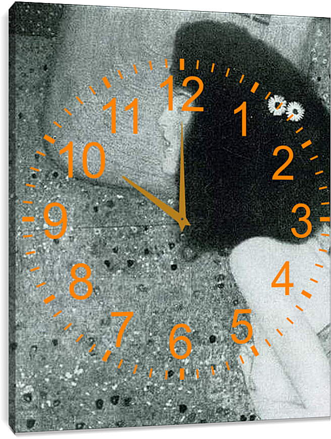 Часы картина - Madchen mit blauem Schleier. Густав Климт