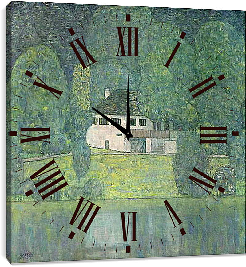 Часы картина - Litzlbergerkeller am Attersee. Густав Климт