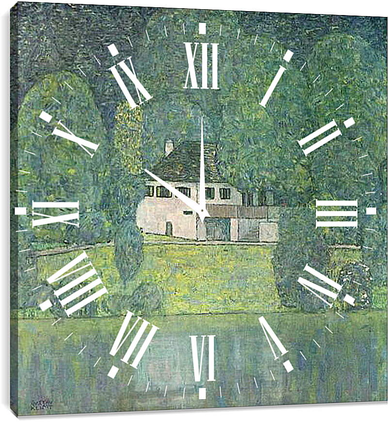 Часы картина - Litzlbergerkeller am Attersee. Густав Климт
