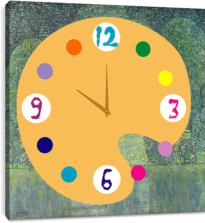 Часы картина - Litzlbergerkeller am Attersee. Густав Климт