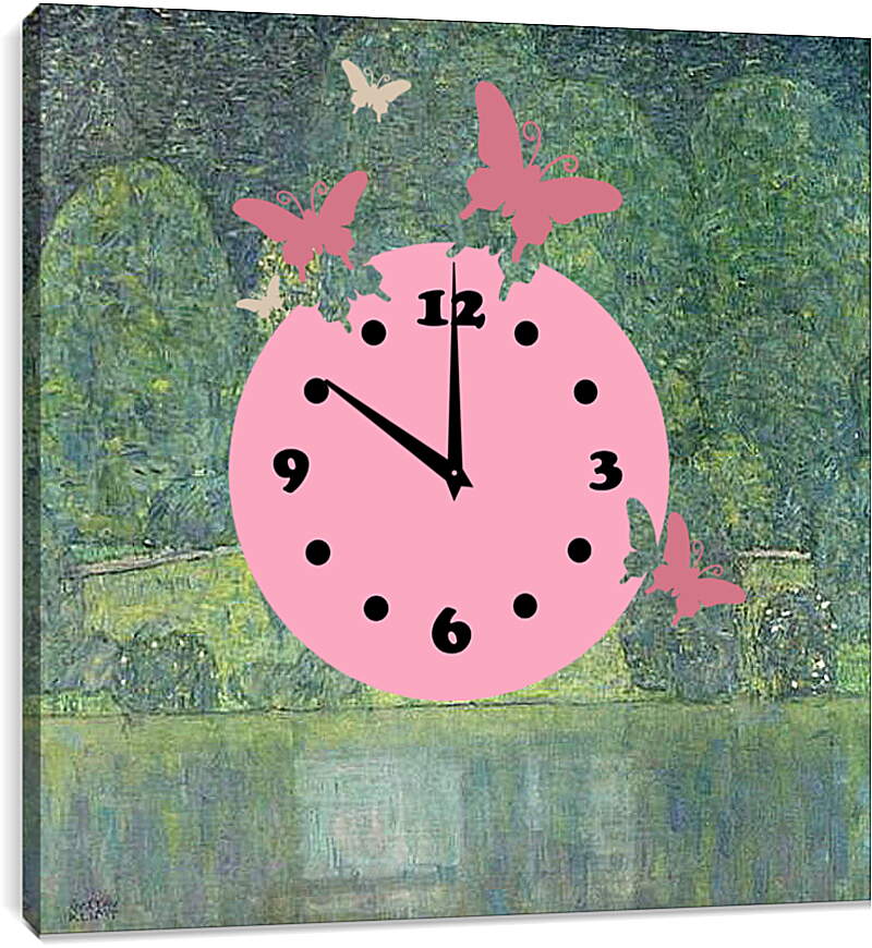 Часы картина - Litzlbergerkeller am Attersee. Густав Климт
