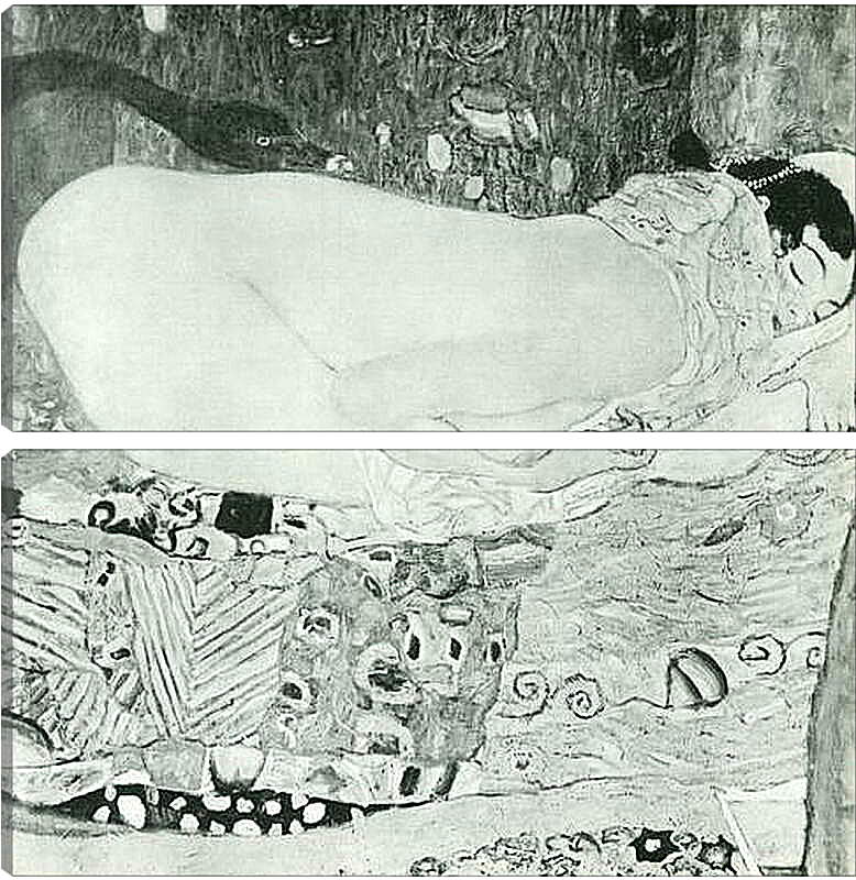 Модульная картина - Leda. Густав Климт
