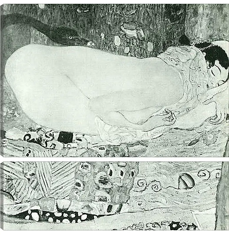 Модульная картина - Leda. Густав Климт
