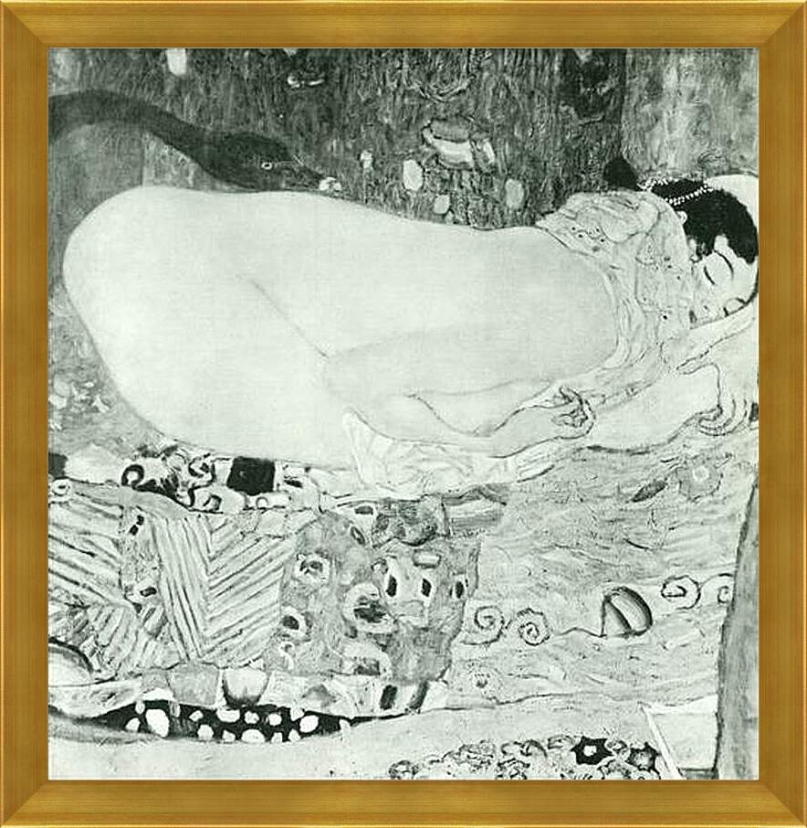 Картина в раме - Leda. Густав Климт