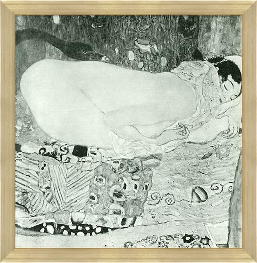 Картина в раме - Leda. Густав Климт