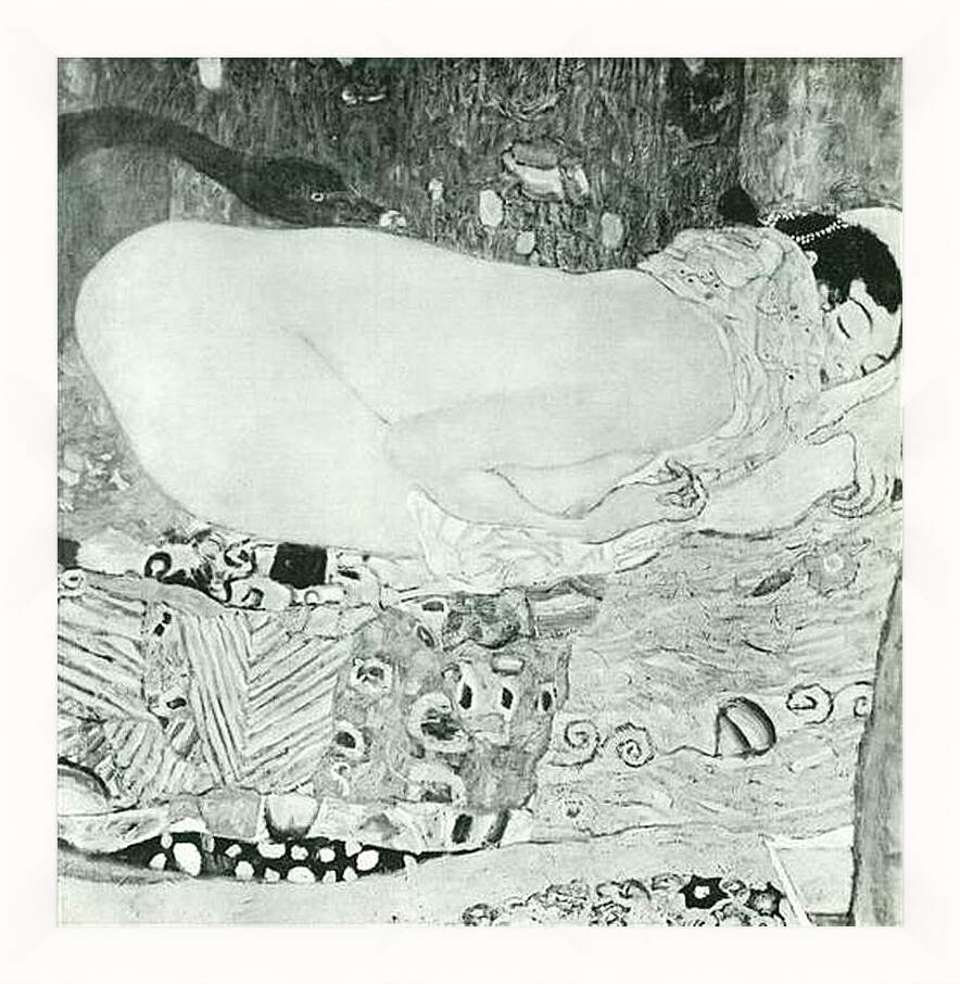 Картина в раме - Leda. Густав Климт
