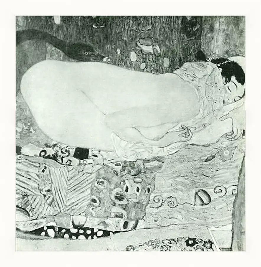Картина в раме - Leda. Густав Климт