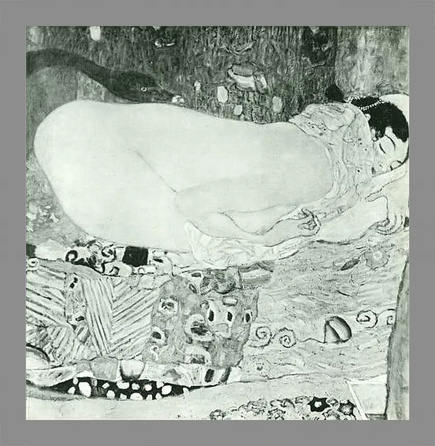 Картина в раме - Leda. Густав Климт