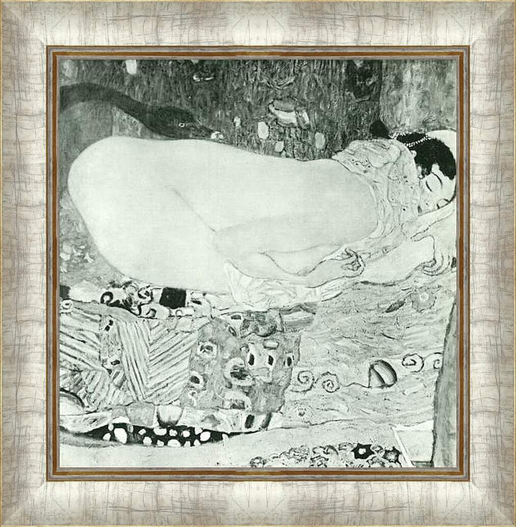 Картина в раме - Leda. Густав Климт
