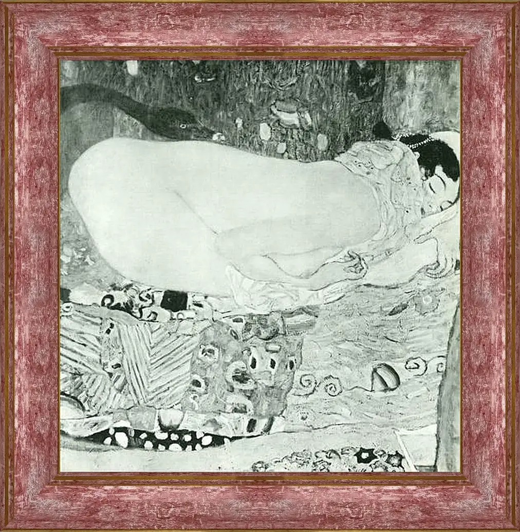 Картина в раме - Leda. Густав Климт