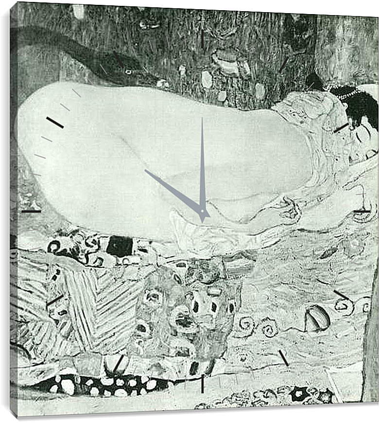 Часы картина - Leda. Густав Климт
