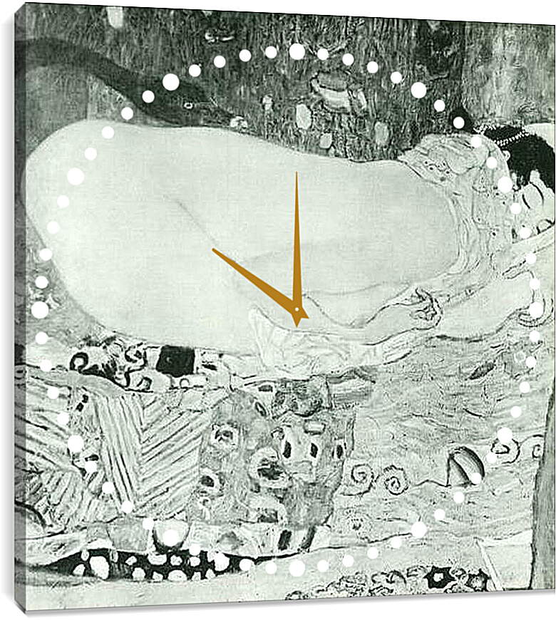 Часы картина - Leda. Густав Климт
