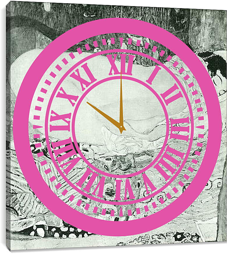 Часы картина - Leda. Густав Климт