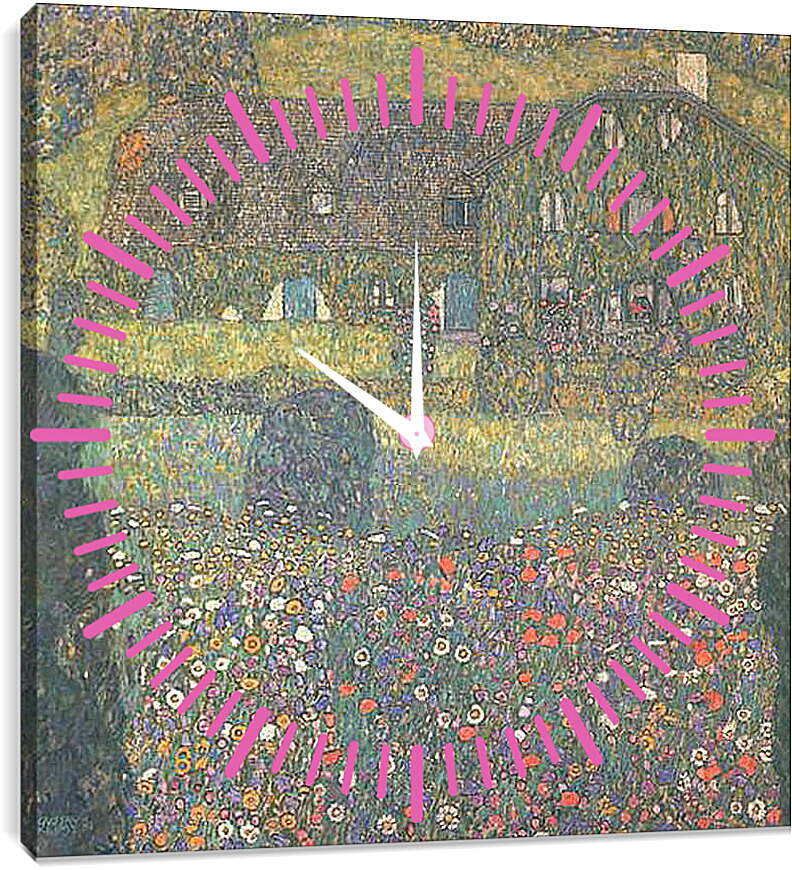 Часы картина - Landhaus am Attersee. Густав Климт