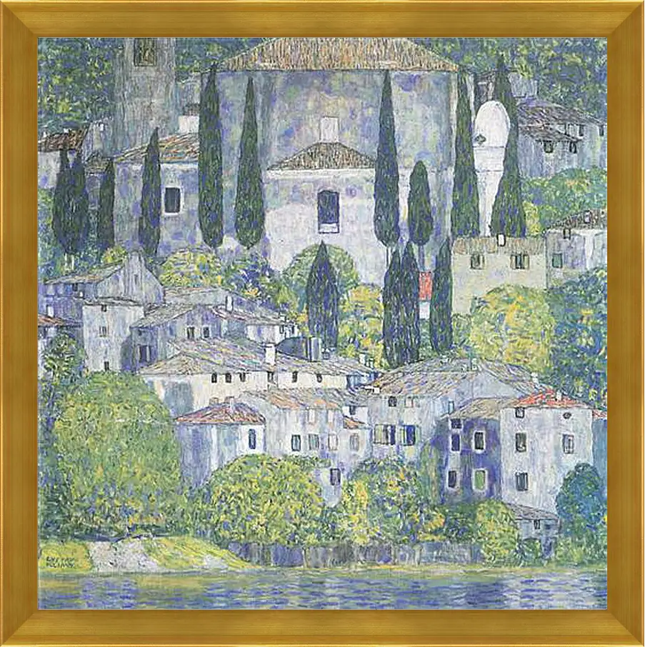 Картина в раме - Kirche in Cassone. Густав Климт