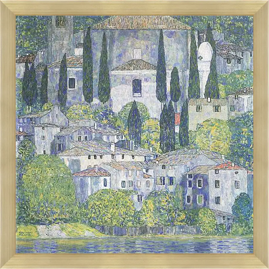 Картина в раме - Kirche in Cassone. Густав Климт