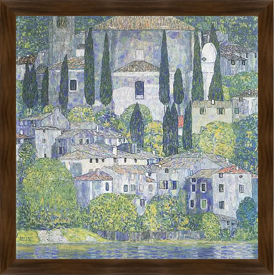 Картина в раме - Kirche in Cassone. Густав Климт