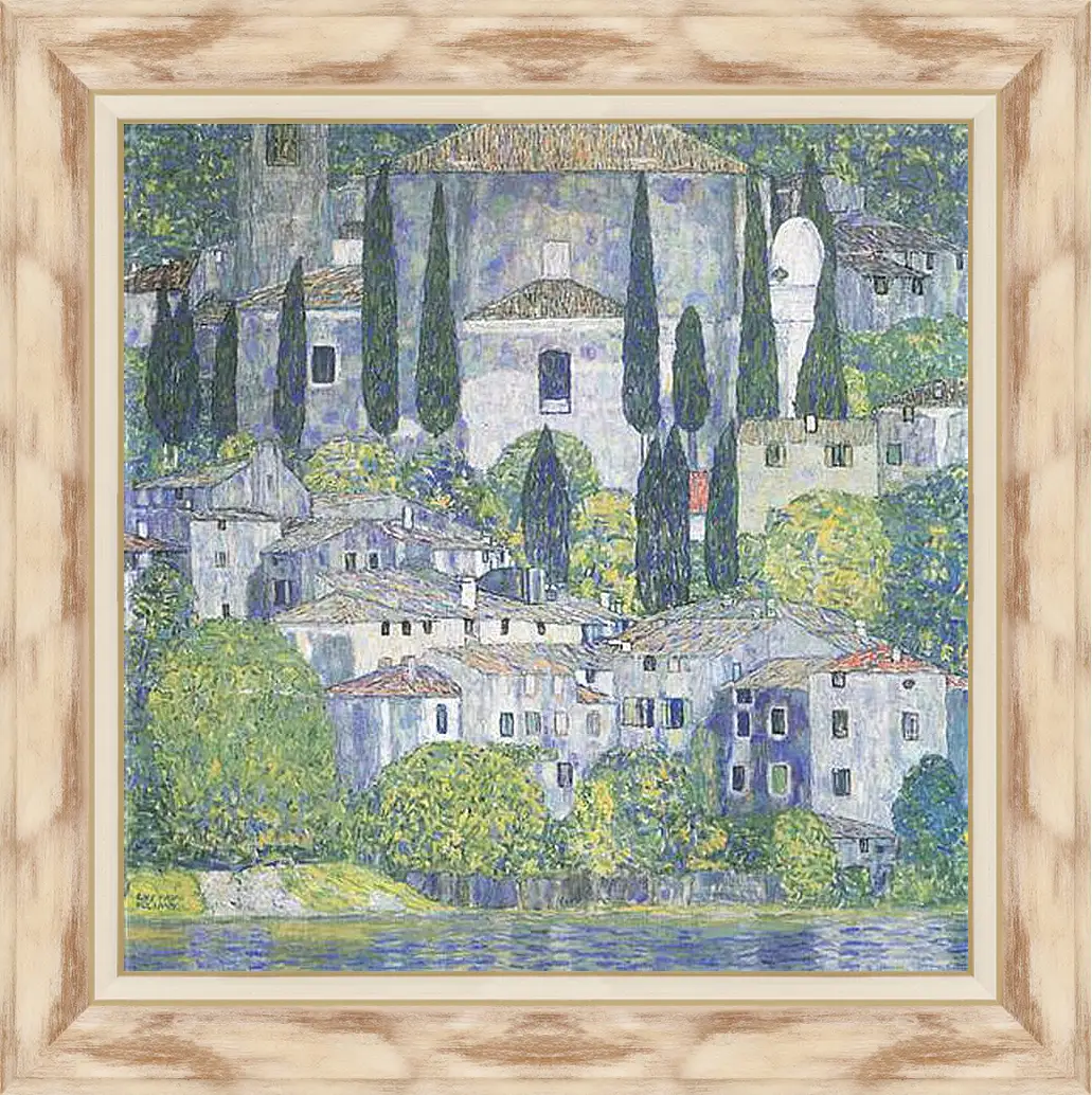 Картина в раме - Kirche in Cassone. Густав Климт
