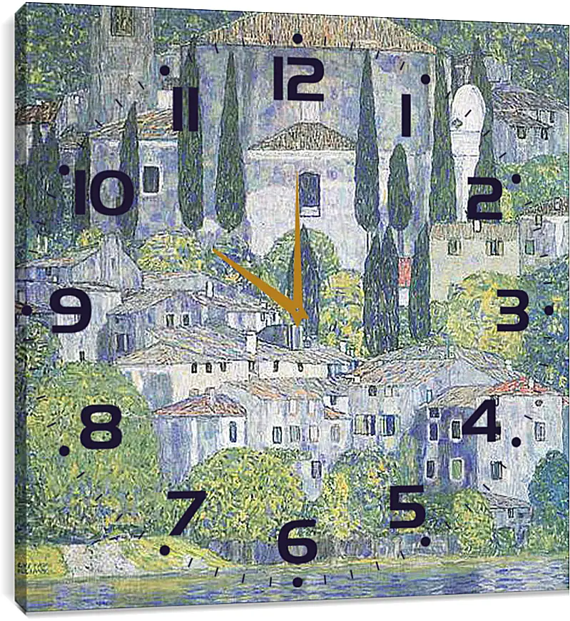 Часы картина - Kirche in Cassone. Густав Климт