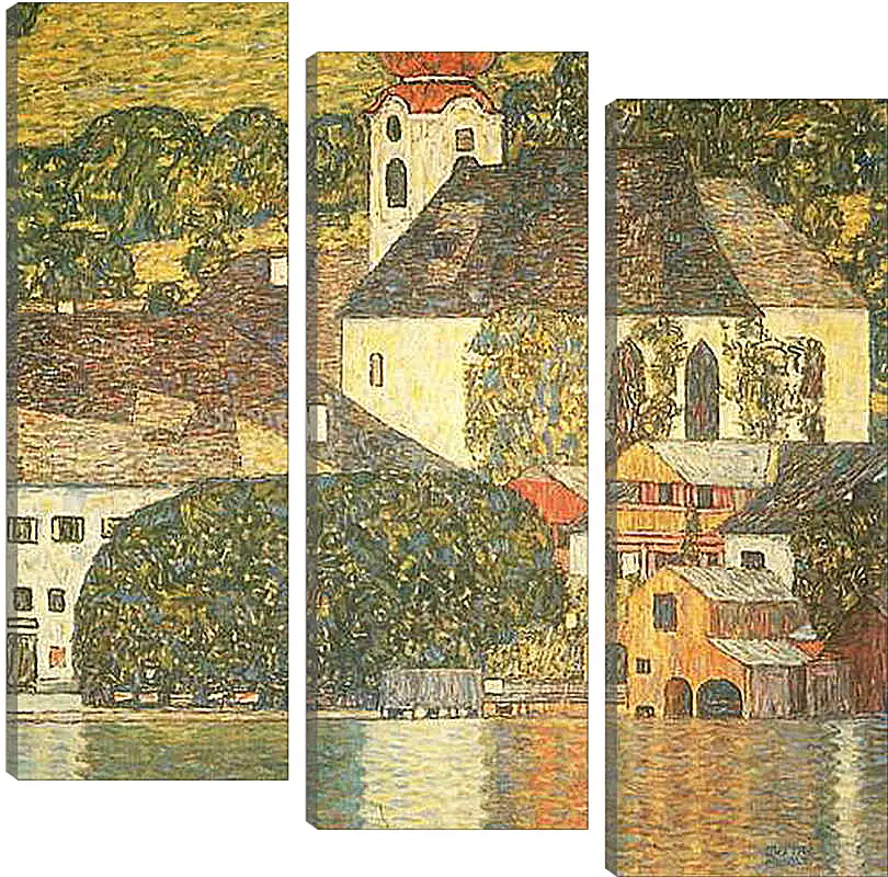 Модульная картина - Kirche am Unterach am Attersee (St. Wolfgang-Kirche). Густав Климт