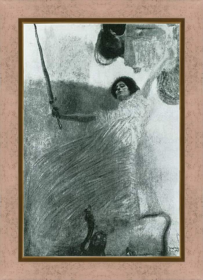 Картина в раме - Jurisprudenz (Kompositionsentwurf). Густав Климт