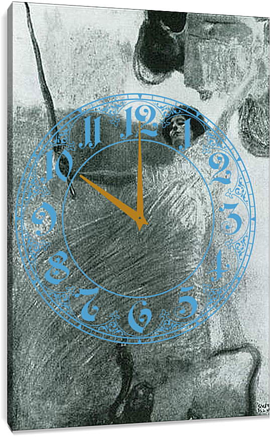 Часы картина - Jurisprudenz (Kompositionsentwurf). Густав Климт
