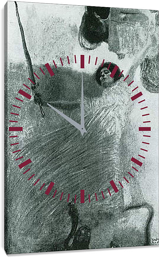 Часы картина - Jurisprudenz (Kompositionsentwurf). Густав Климт