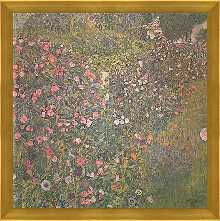 Картина в раме - Italienische Gartenlandschaft. Густав Климт