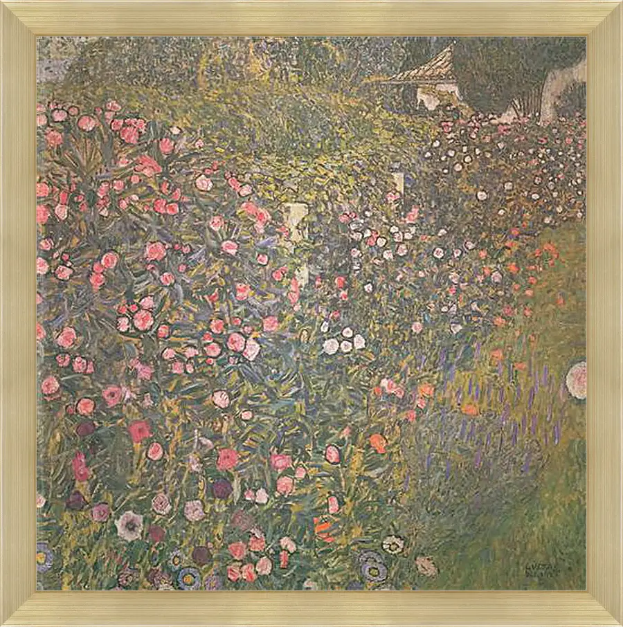 Картина в раме - Italienische Gartenlandschaft. Густав Климт