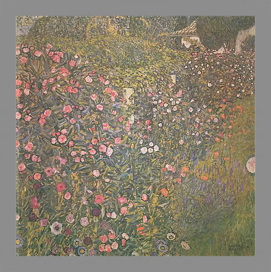 Картина в раме - Italienische Gartenlandschaft. Густав Климт
