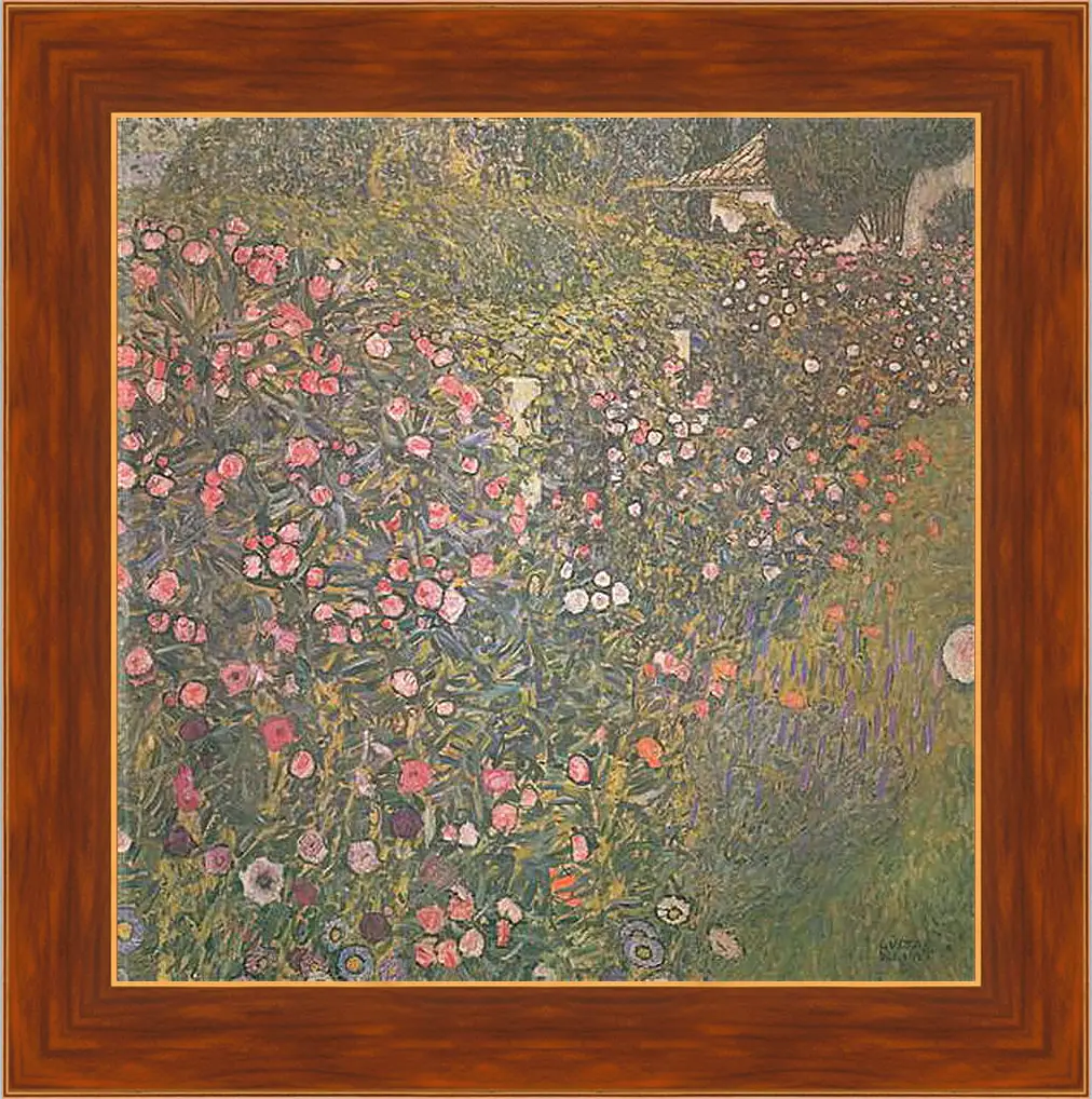 Картина в раме - Italienische Gartenlandschaft. Густав Климт