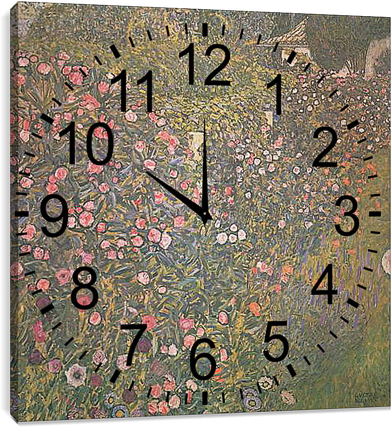 Часы картина - Italienische Gartenlandschaft. Густав Климт
