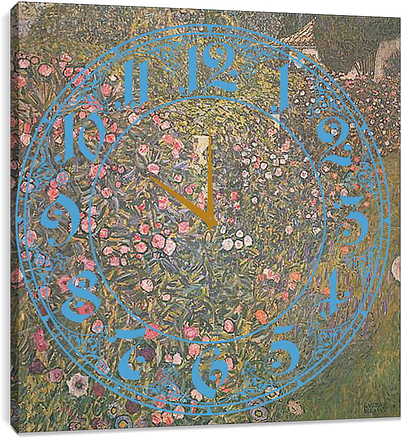 Часы картина - Italienische Gartenlandschaft. Густав Климт