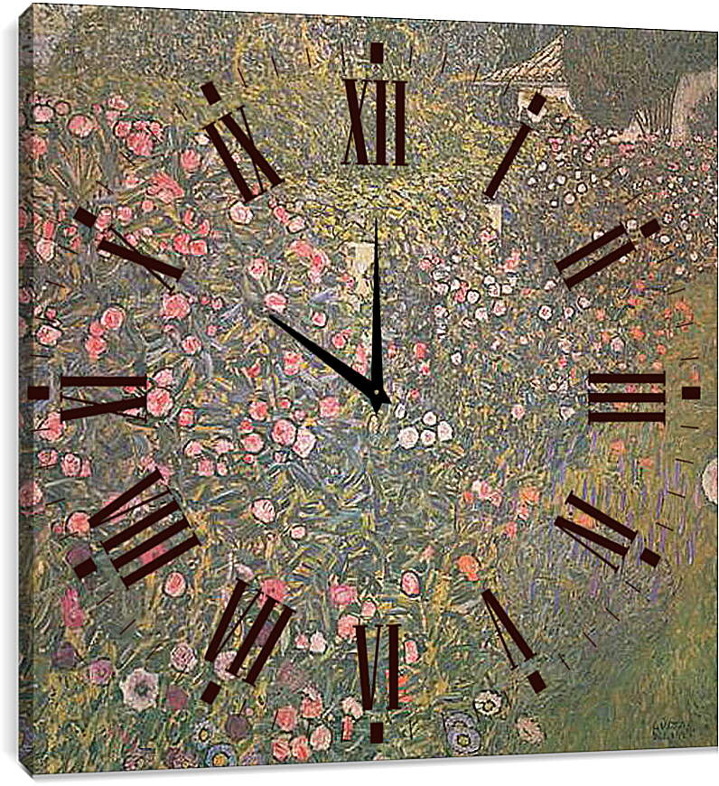 Часы картина - Italienische Gartenlandschaft. Густав Климт