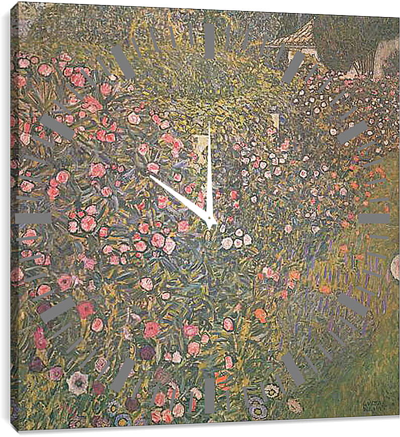 Часы картина - Italienische Gartenlandschaft. Густав Климт
