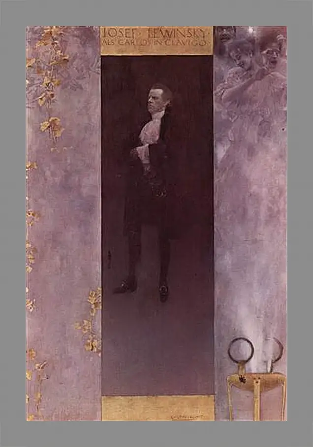 Картина в раме - Hofburgschauspieler Josef Lewinsky als Carlos. Густав Климт