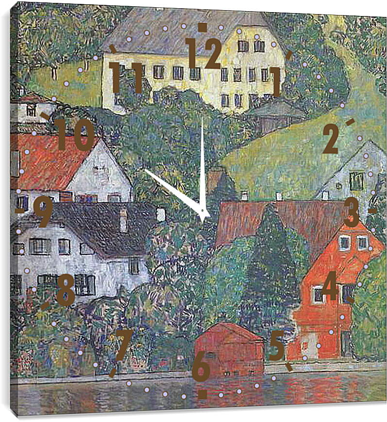 Часы картина - Hauser in Unterach am Attersee. Густав Климт