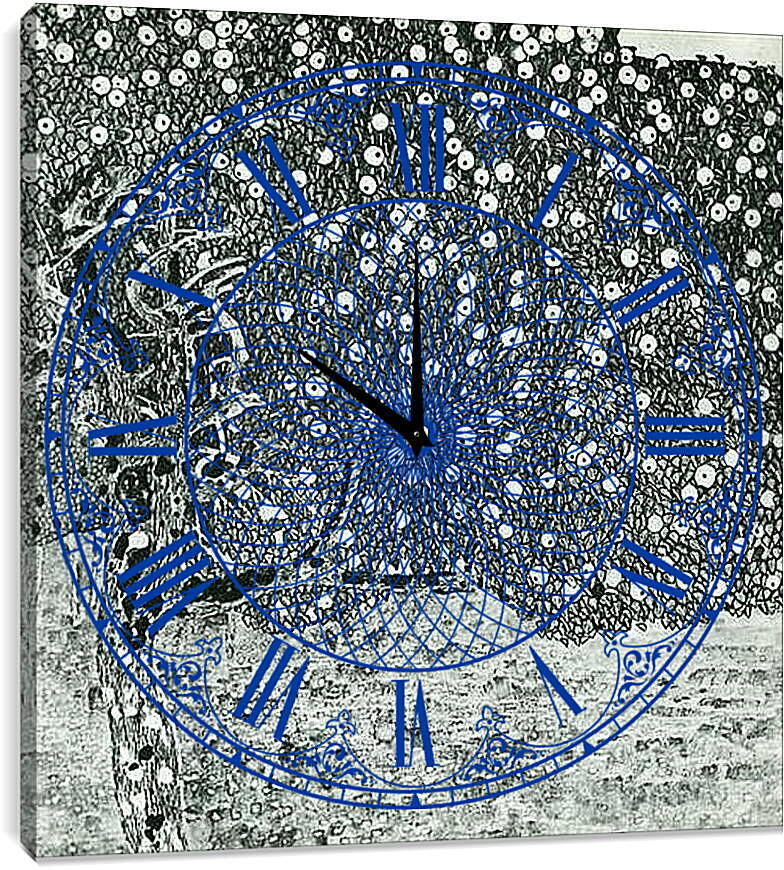 Часы картина - Goldener Apfelbaum. Густав Климт