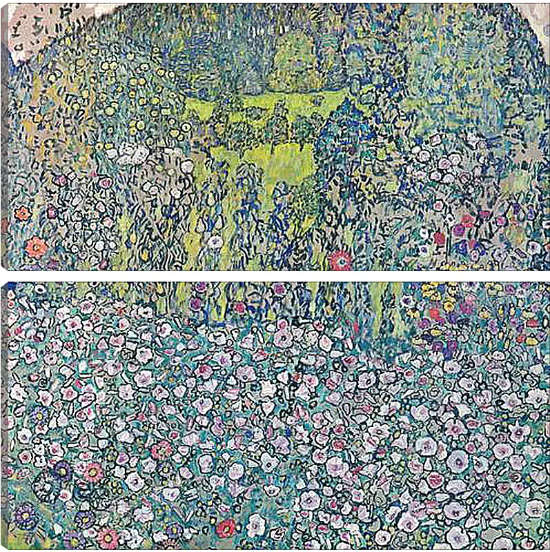Модульная картина - Gartenlandschaft mit. Густав Климт