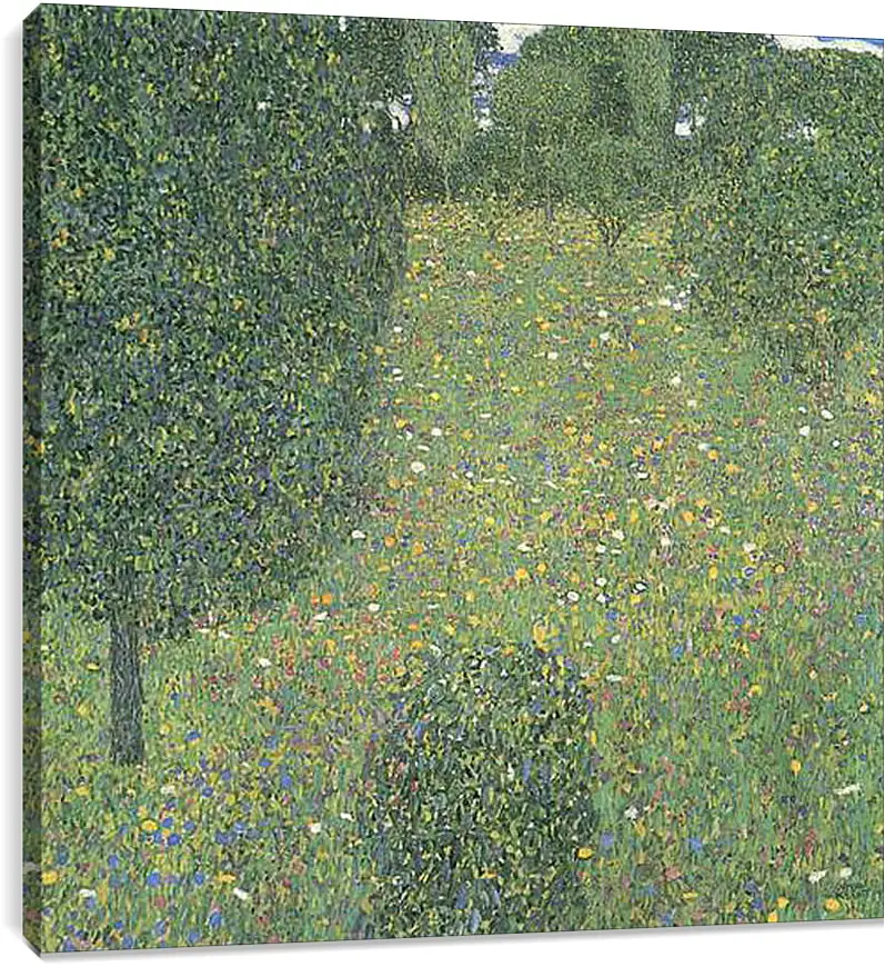 Постер и плакат - Gartenlandschaft (Bluhende Wiese). Густав Климт