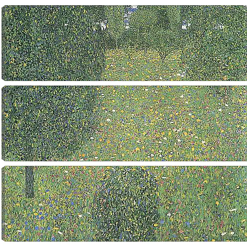Модульная картина - Gartenlandschaft (Bluhende Wiese). Густав Климт
