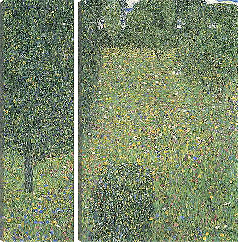 Модульная картина - Gartenlandschaft (Bluhende Wiese). Густав Климт
