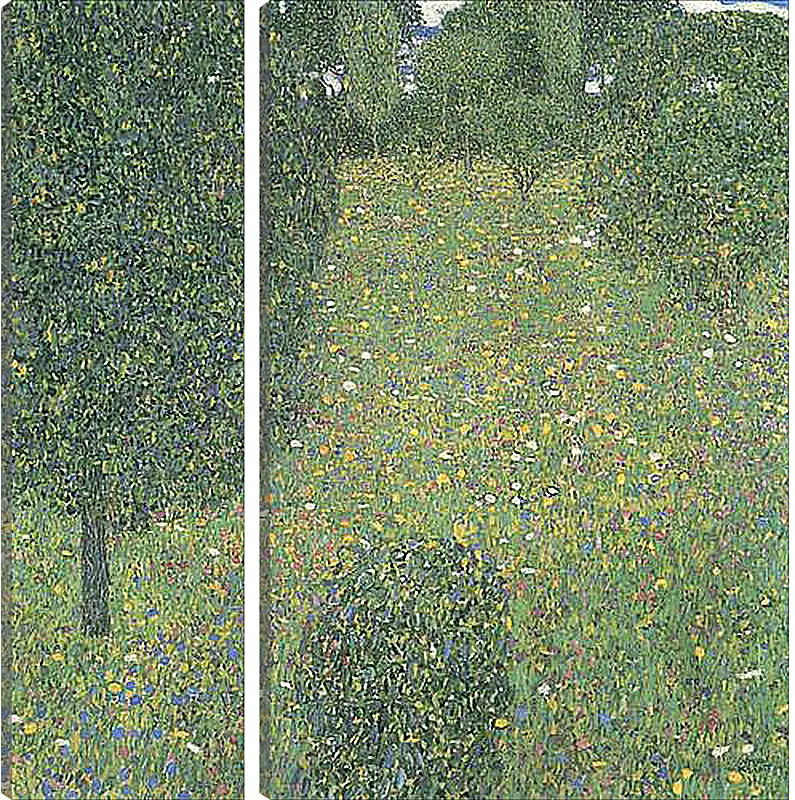 Модульная картина - Gartenlandschaft (Bluhende Wiese). Густав Климт