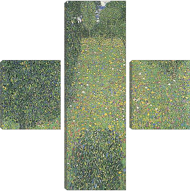 Модульная картина - Gartenlandschaft (Bluhende Wiese). Густав Климт
