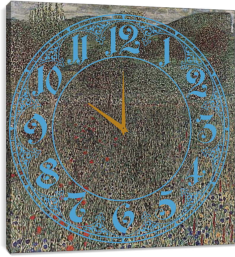 Часы картина - Gartenlandschaft. Густав Климт
