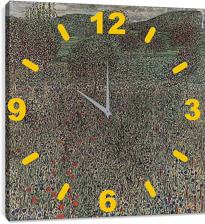 Часы картина - Gartenlandschaft. Густав Климт