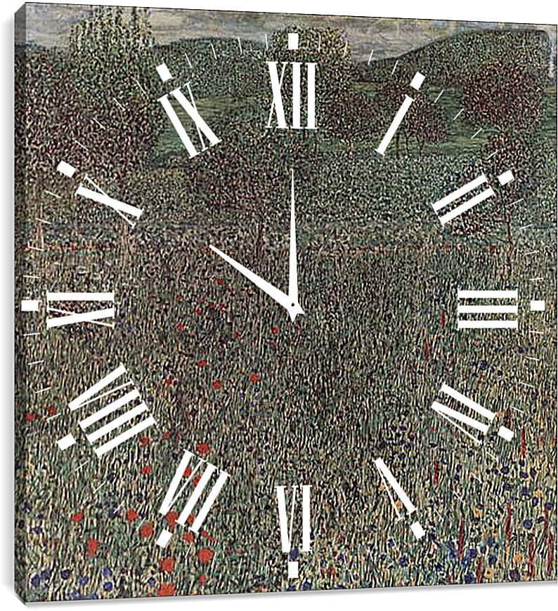 Часы картина - Gartenlandschaft. Густав Климт
