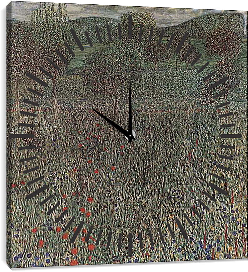 Часы картина - Gartenlandschaft. Густав Климт